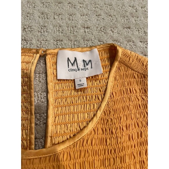 Cinq a Sept Pascal Cold Shoulder Silk Top Sienna size Small - Picture 5 of 11